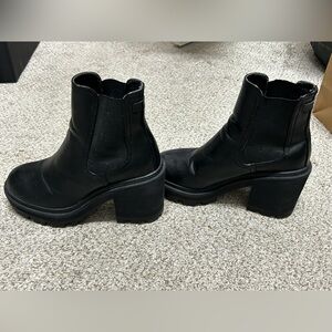 Black Platform Ankle Boots